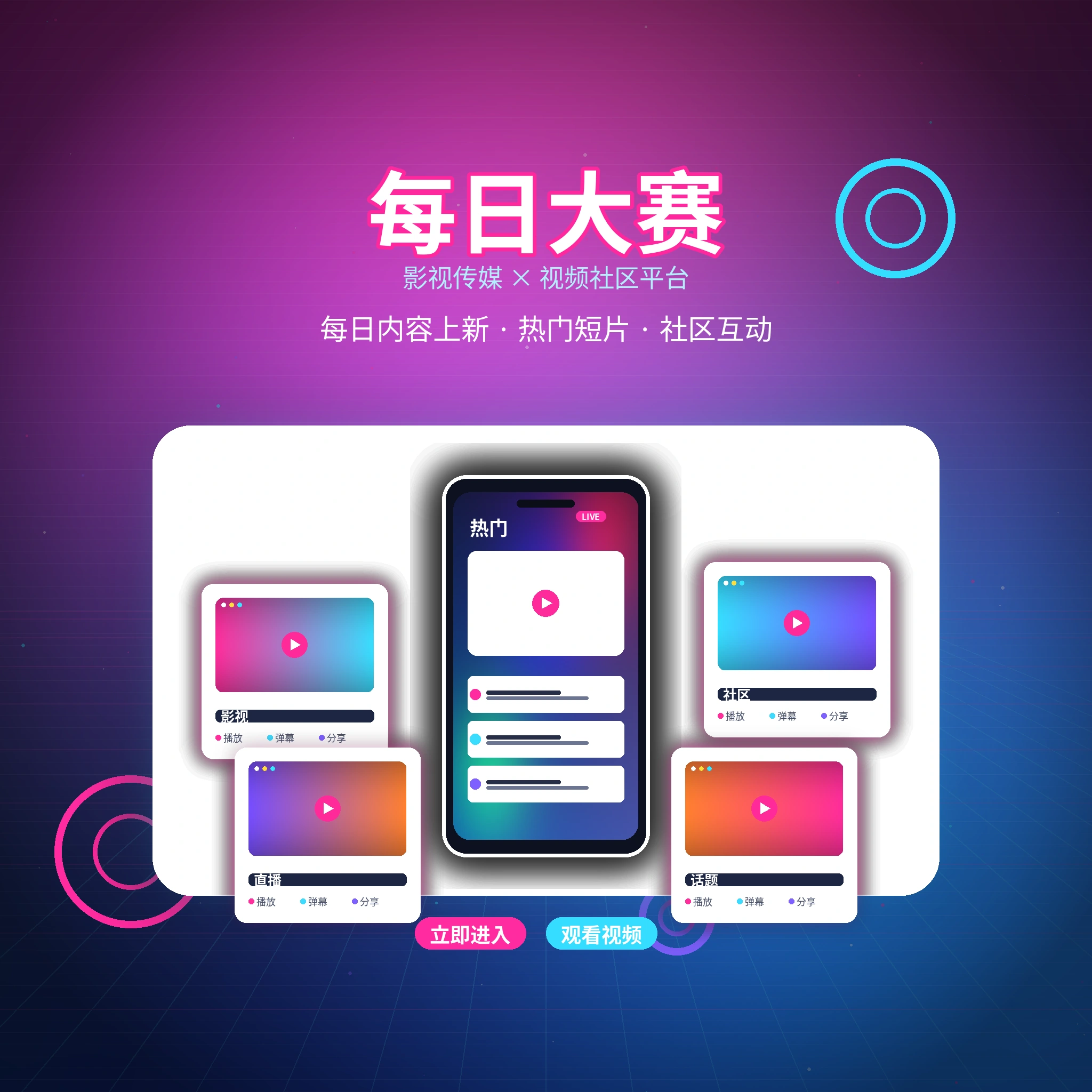 每日大赛品牌与影视社区愿景